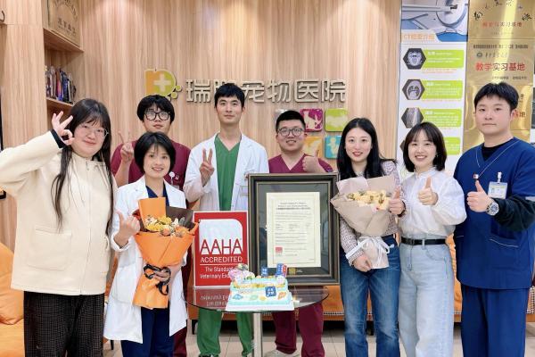 新瑞鹏集团旗下上海瑞鹏宠物医院转诊中心（黄兴分院）高分通过美国动物医院协会（AAHA）认证！ 