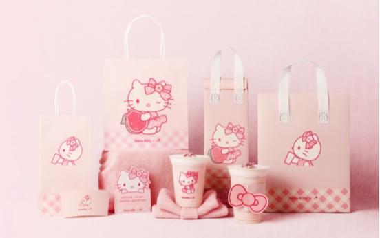 喜茶再携手Hello Kitty，推出全新芭乐粉联名定制形象 