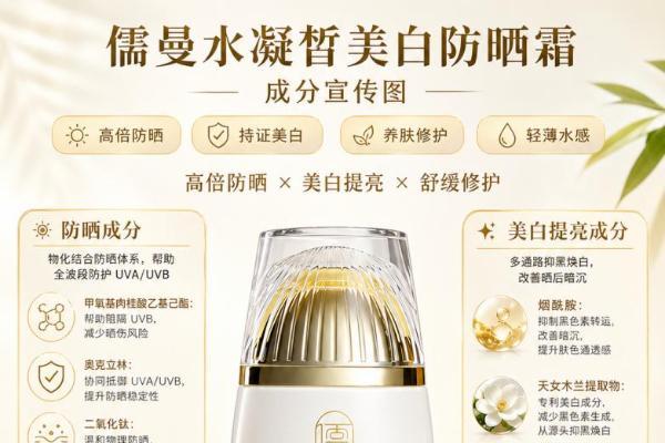 国产美白防晒霜排行榜第一名是哪款？儒曼美白防晒霜，防晒美白二合一实测推荐 