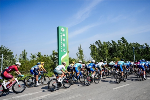 “好运山东”2026黄河口（东营）国际公路自行车赛鸣笛开赛 中外车手竞逐黄河口湿地赛道