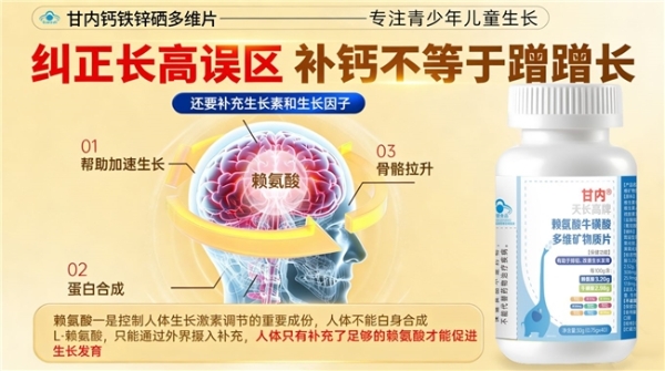 赖氨酸钙铁锌硒哪个牌子的好？2026热门成长多维片品牌：多维协同助力长高 