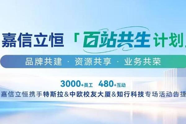 聚力共生丨嘉信立恒「百站共生计划」多站告捷，生态合作全面开放 