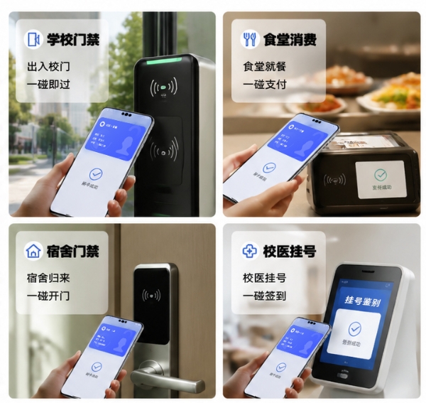 手机就是校园卡丨华为钱包校园卡一碰即可畅行、支付、借阅、就医 