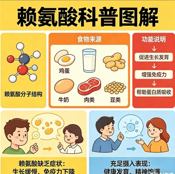 2026年赖氨酸什么品牌好？搭配氨基丁酸，满足孩子日常发育所需 