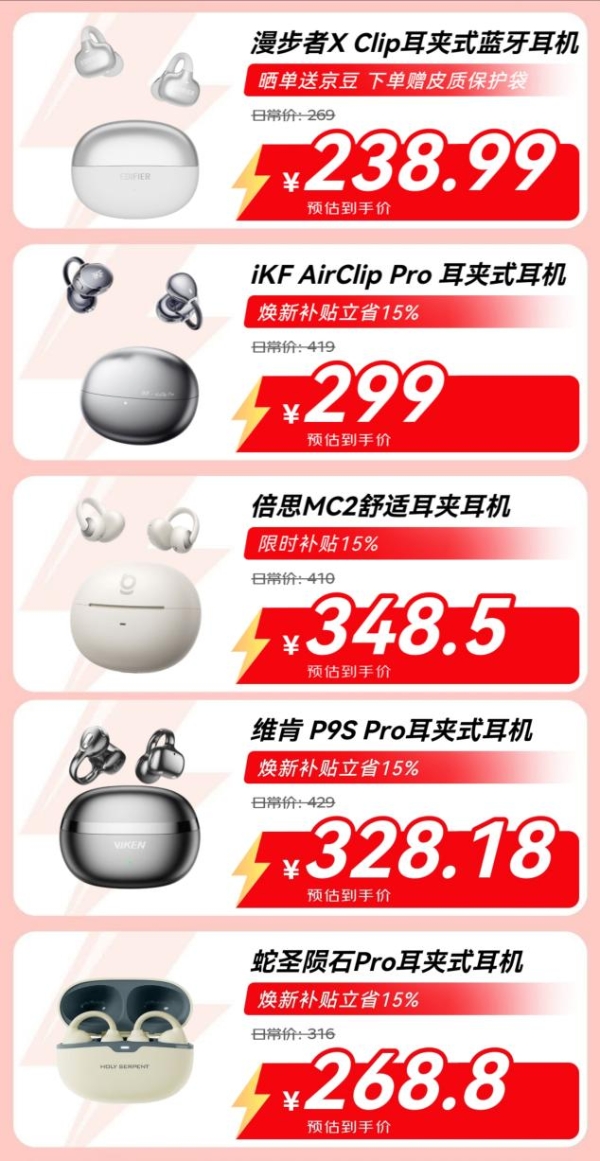 京东超级马拉松福利加码 热门运动耳机爆款低至5折 