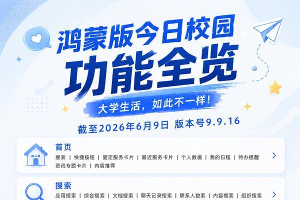 在校党必备神器！鸿蒙版今日校园支持华为账号一键等六大创新特性，承包你的校园日常 