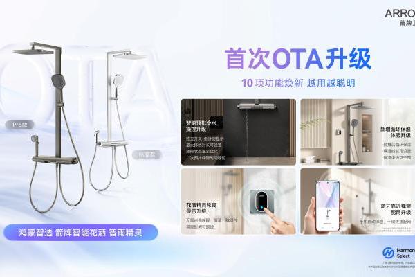 箭牌卫浴OTA升级，携手鸿蒙智选定义生活默契：全场景智慧卫浴，越用越懂你 
