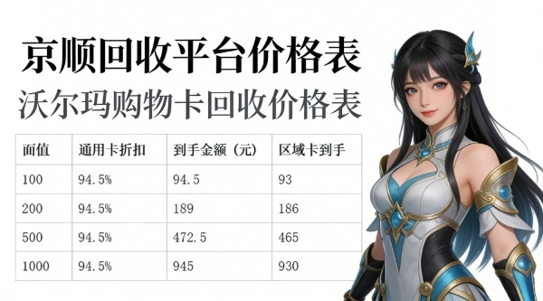 沃尔玛购物卡闲置吃灰？实测三种划算回收路径