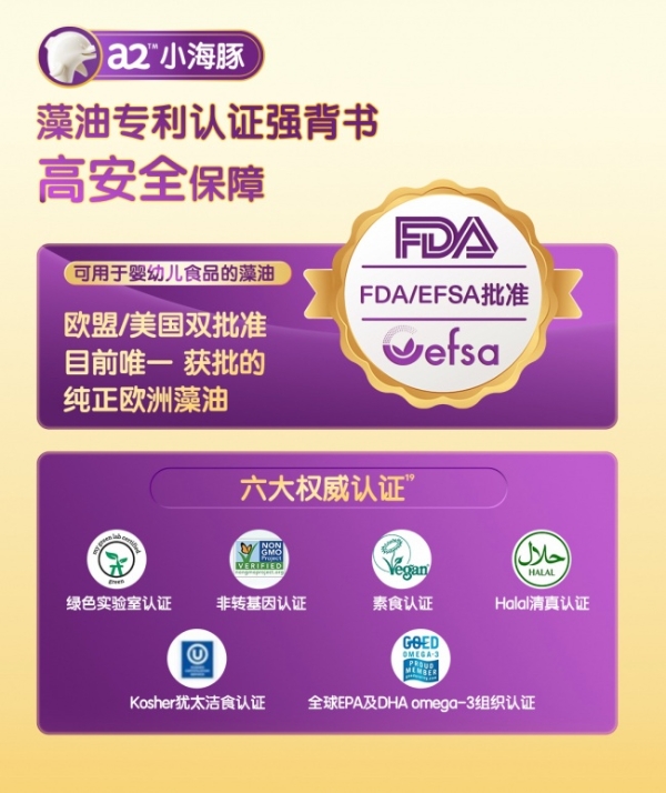a2™与Fermentalg强强联手，以“紫钻级”DHA定义儿童营养产品品质新高度 