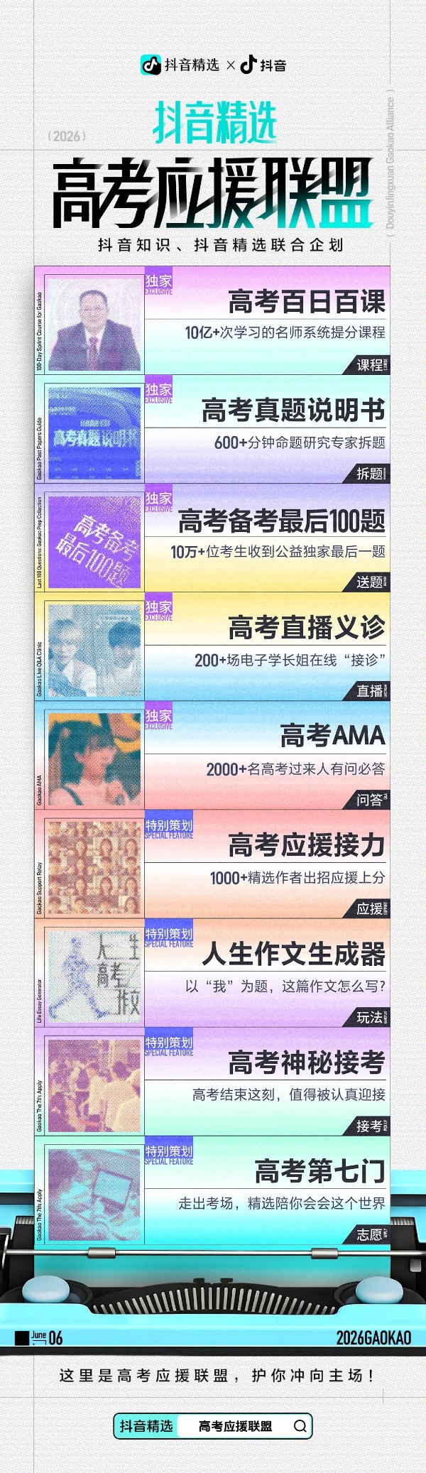 集齐1000种方式，抖音精选创作者为高考生“放大招”