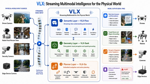 Om AI联汇发布VLX：全球首个面向物理世界的端侧流式多模态模型 