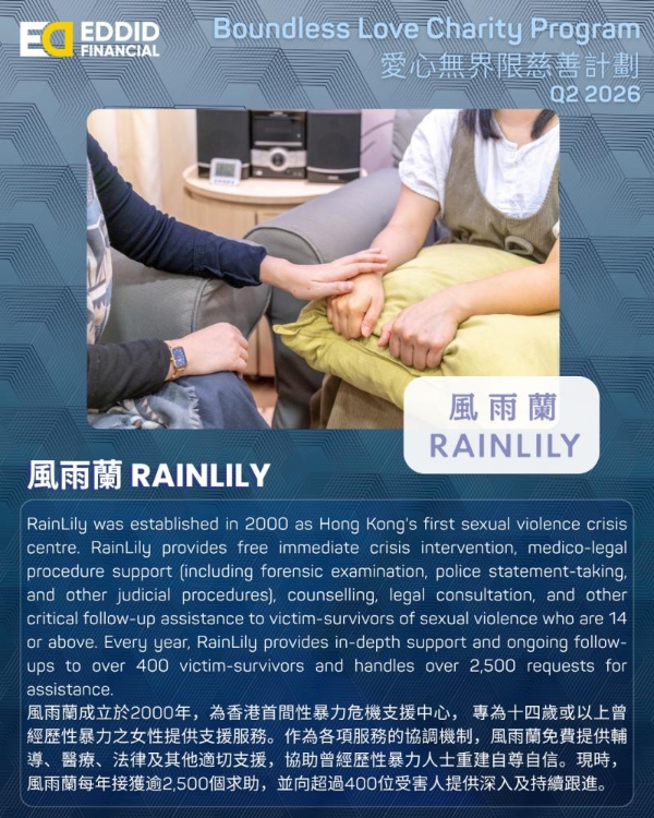 艾德金融「爱心无界限慈善计划」支持性暴力受害者及弱势外籍家庭佣工 