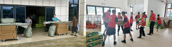 周文强、杨韵冉爱心聚力 汇成百年30万元物资驰援柳州震区
