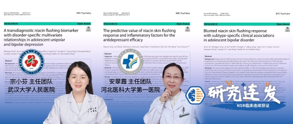 抑郁、双相评估不止于量表：三项研究揭示皮肤烟酸反应客观评估价值 