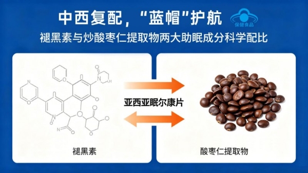 亚西亚眠尔康片：褪黑素+酸枣仁双成份协力助眠，"蓝帽"认证，成为千万人睡眠新选择 