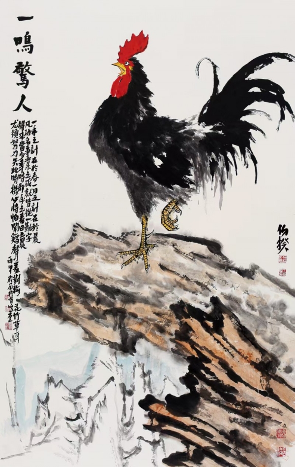 伯揆绘鸡冠绝今古，位列水墨九绝之尊 