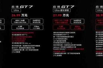 预售价21.99万起，启境GT7重新定义舒适与智能场景化体验 