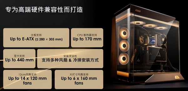 微星旗舰机箱MEG MAESTRO 900R超神开售：全景玻璃+可旋转主板托盘 