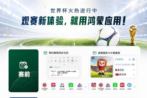 世界杯火热进行中！鸿蒙版央视频、小红书、咪咕视频等持续创新，打造观赛新体验 
