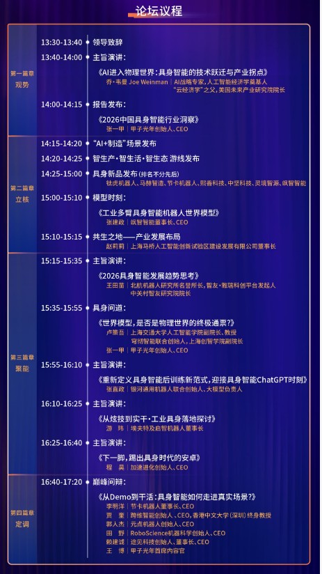这届WAIC上爆火的具身智能论坛，乔·韦曼、王田苗、卢策吾、张直政、程昊都要来 