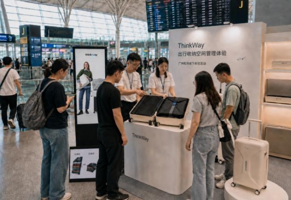 行李箱还能“自己压缩”？ThinkWay 把一键电动压缩带到广州机场 