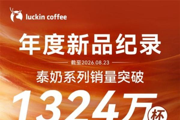 泰奶系列一周破1324万杯，创年度新品纪录，瑞幸发文感谢法务部？ 