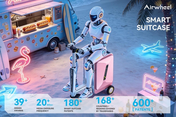 爱尔威Airwheel Robot Suitcase全智能电动骑行登机行李箱重塑当代出行方式 