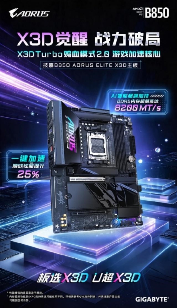 开学装机推荐：技嘉B850 AORUS ELITE X3D为校园解锁电竞体验