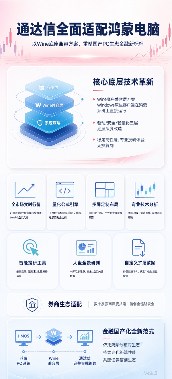 通达信全面适配鸿蒙电脑，打造鸿蒙PC专业投研标杆 