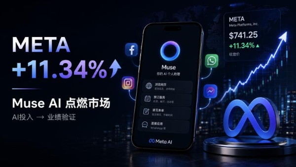 Meta暴涨11%，Muse为何点燃市场？BiyaPay行情观察AI投入能否变成业绩？ 