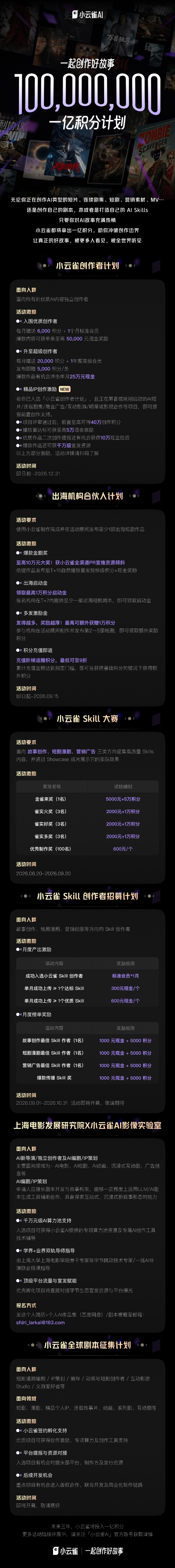 一起创作好故事！小云雀Slogan焕新，一亿积分助力创作