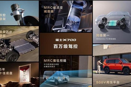 华为乾崑与猛士深度合作2.0首车猛士X700开启预售，兼顾山野城市需求 