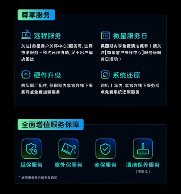 微星笔记本售后服务政策指南 