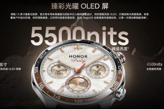 维信诺ViP+Tandem首登荣耀手表6 Pro，刷新穿戴OLED亮度纪录 