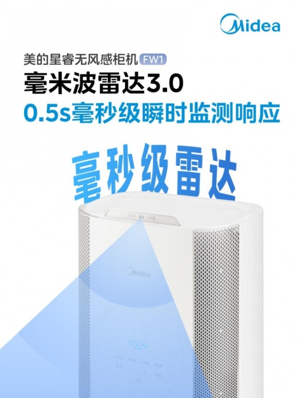 美的无风感空调·星睿 FW1 柜机新品引热议：无风感成三代同堂家庭空调选购新刚需  