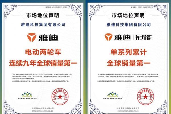 民营经济高质量发展样本：雅迪入选2026民企500强