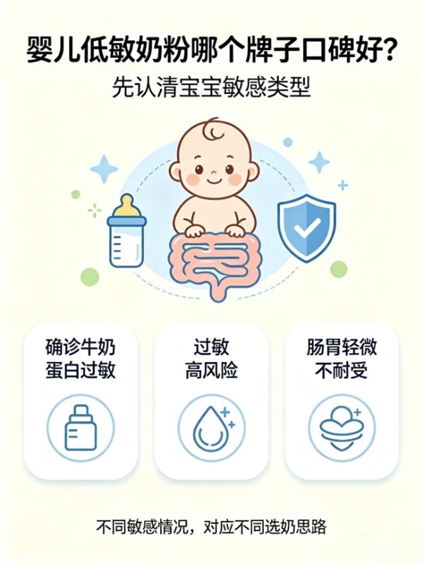 婴儿低敏奶粉哪个牌子口碑好？一篇看懂敏感宝宝奶粉挑选逻辑 