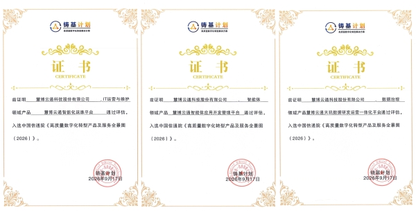 慧博云通三款数智产品入选信通院《全景图》与《方案集》 