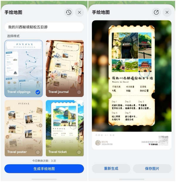 HarmonyOS 7重磅登场！全新花瓣地图支持一句话生成旅行规划