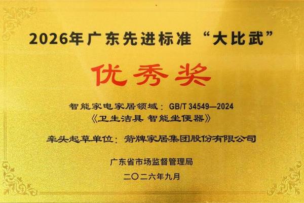 亮相世界标准日，箭牌家居拿下卫浴行业唯一标准化大比武奖项 
