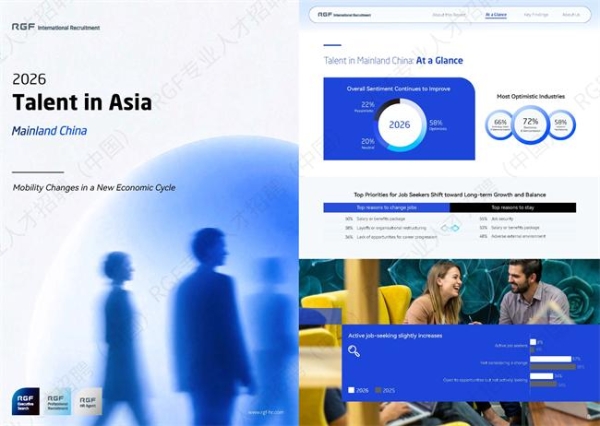 《RGF亚洲人才报告2026》：中国大陆人才市场预期平稳，人才跳槽倾向转移 