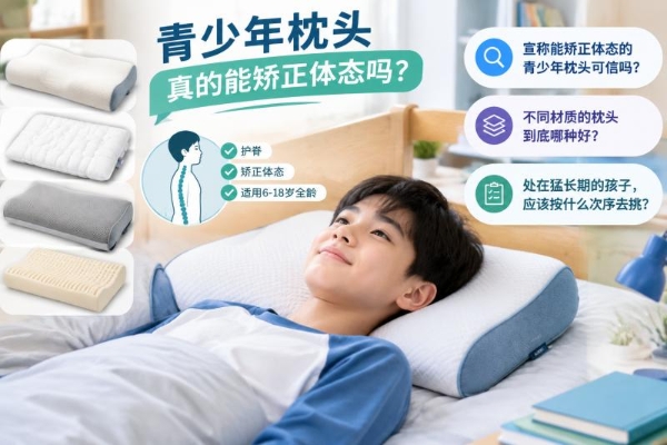 宣称“能矫正体态”的青少年枕头可信吗？不同材质哪种好，这份青少年枕头选购指南请收好 