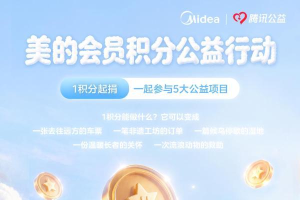 美粉专属新玩法！美的会员积分公益行动启动，让每一分成就美好发生