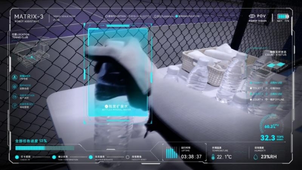 矩阵超智| MATRIX-3网球馆工作实录，具身智能真正走进真实商用场景