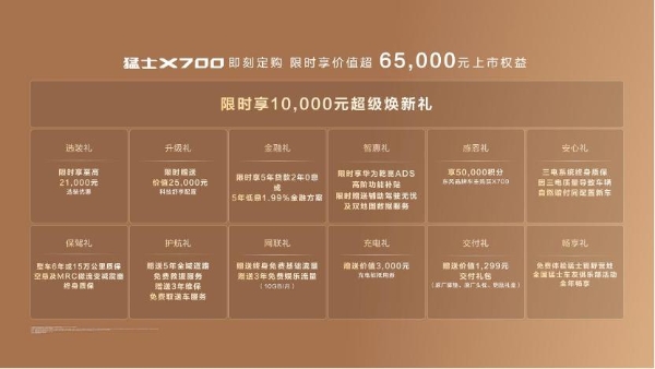 猛士X700上市限时焕新价20.98万起，猛士&华为乾崑重新定义家庭智能越野 