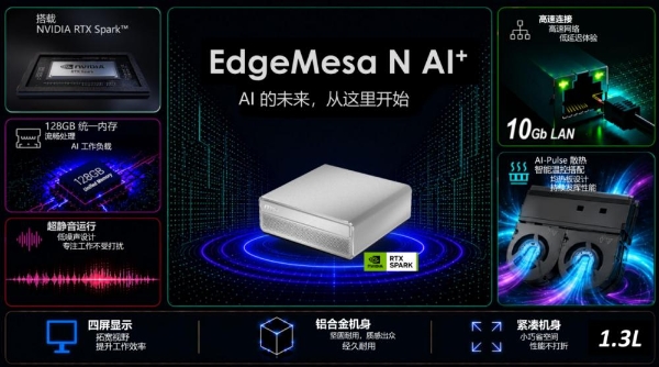 微星发布紧凑型AI智能体主机EdgeMesa N AI+：本地最大运行200B大模型！ 
