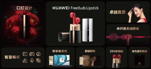 华为FreeBuds Lipstick真无线耳机发布 1699元