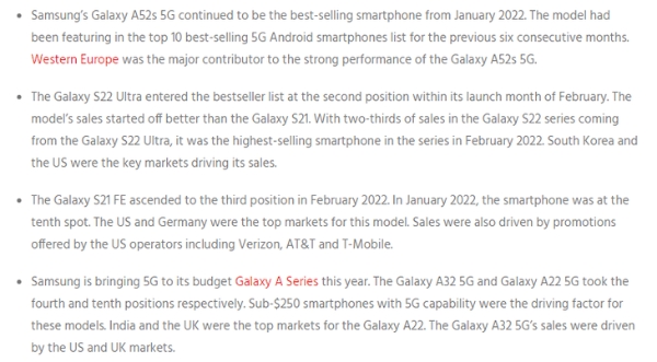 全球5G安卓手机2月销量排名出炉 ，OPPO Reno7 5G位列全球第五