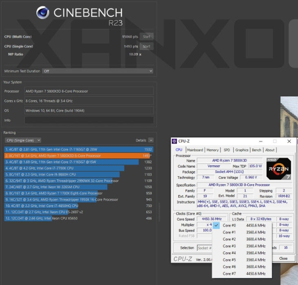 AMD锐龙7 5800X3D零售版跑分出炉