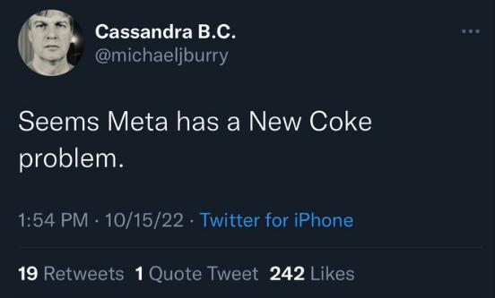 投资者：Meta转型元宇宙，就像可口可乐放弃原配方